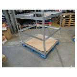 Adjustable Gray Metal Frame Built to Fit Onto Pallets - Perfect for Projects