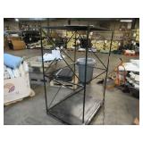 Welded Black Metal Frame Built to Fit Onto Pallets with Flat Roof - Perfect for Projects