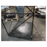 Welded Black Metal Frame Built to Fit Onto Pallets with Flat Roof - Perfect for Projects