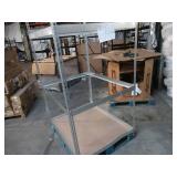 Adjustable Gray Metal Frame Built to Fit Onto Pallets - Perfect for Projects