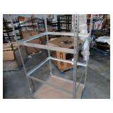 Adjustable Gray Metal Frame Built to Fit Onto Pallets - Perfect for Projects