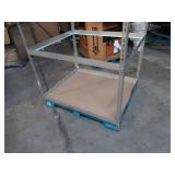 Adjustable Gray Metal Frame Built to Fit Onto Pallets - Perfect for Projects