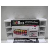 NEW 2 Pack of Art Bin 6828AG Paint Storage Tray, Wall Mountable 21 Compartment Wooden Organizer, White