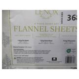 NEW Lenox Flannel Sheet Set - Snow Day, KING