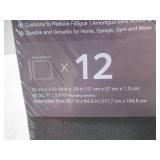 NEW Norsk Reversible Foam Flooring, Black and Gray, 22.44" x 22.44" x .53", 12 Tiles (42 Sq. Ft. Coverage)
