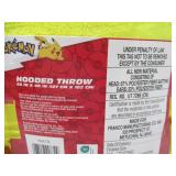 NEW Kids’ Plush Hooded Throw with Faux Fur Lining, 40" x 50" - Pokemon