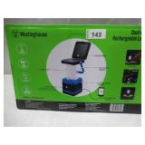 NEW Westinghouse 1000 Lumen Solar Rechargeable LED Portable Lanterns - Blue