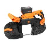 WEN 20496 20V Max 5-Inch Variable Speed Cordless Portable Metal Band Saw with 5.0 Ah Lithium Ion Battery and Charger