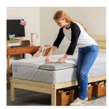 Sealy Charcoal-Infused Memory Foam Dorm Sleep 2 Inch Mattress Topper, Twin XL