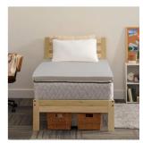 Sealy Charcoal-Infused Memory Foam Dorm Sleep 2 Inch Mattress Topper, Twin XL