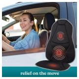 NEW Homedics Mobile Comfort Heated Travel Cushion With Vibration Massage, 2-Pack, Black