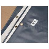 6′ x 23′ 9 oz. Black Vinyl Tarp w/ Advertisement – Reused Billboard – 9 mil Heavyweight Duty - A Grade
