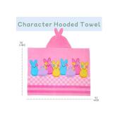 NEW Kids Character 100% Cotton Hooded Towel With Hand Pockets - Peeps