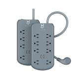 NEW Member’s Mark 6-ft. Surge Protectors w/ 2 USB ports, 2-pk.