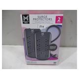 NEW Member’s Mark 6-ft. Surge Protectors w/ 2 USB ports, 2-pk.