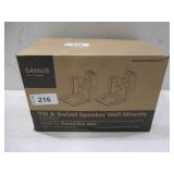 Sanus WSWME32-B2 Tilt and Swivel Speaker Wall Mount, for Sonos Era 300, 1-Pair, Black