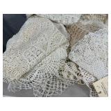 Large Assortment of Vintage Doilies, Tablecloths, More