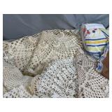 Large Assortment of Vintage Doilies, Tablecloths, More