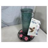 New Easy Fill Glass Hummingbird Feeder