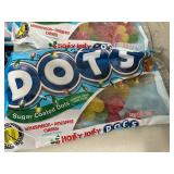 Assorted Candy, Popcorn, Cotton Candy, Sour Jacks, Dots