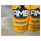 6 New Travel Size AMB Body Powders