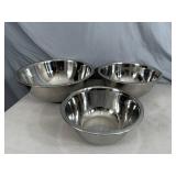 3 New Bene Casa Stainless Steel Mixing Bowls