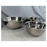 3 New Bene Casa Stainless Steel Mixing Bowls