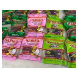 Assorted Haribo Gummy Candy, Sour Hearts, Snakes, and More