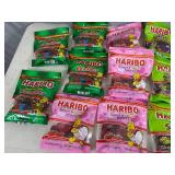 Assorted Haribo Gummy Candy, Sour Hearts, Snakes, and More