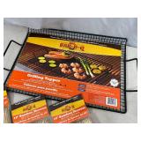 New BBQ Grill Topper, Grill Brush, 400 Bamboo Wood Skewers