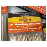 New BBQ Grill Topper, Grill Brush, 400 Bamboo Wood Skewers