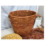 Assorted Woven Baskets, Dishes, Wall Decor