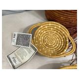 Assorted Woven Baskets, Dishes, Wall Decor