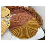 Assorted Woven Baskets, Dishes, Wall Decor