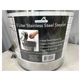 New 5 Liter Stainless Steel Step Trash Can