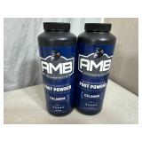 2 New Jars of AMB Anti Friction Foot Powder
