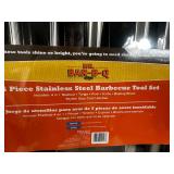 New 5 pc Stainless Steel BBQ Tool Set