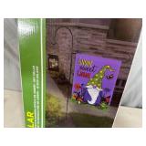 New Alpine Solar Lantern Garden Flag Pole - No Flag Included