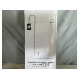 New Alpine Solar Lantern Garden Flag Pole - No Flag Included