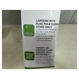 New Alpine Solar Lantern Garden Flag Pole - No Flag Included
