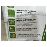 New Alpine Solar Lantern Garden Flag Pole - No Flag Included