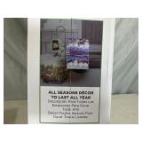 New Alpine Solar Lantern Garden Flag Pole - No Flag Included