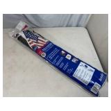 New 3 x 5 ft American Flag with Pole and Bracket