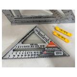 2 New Swanson Aluminum Speed Squares - 12 inch and 7 inch
