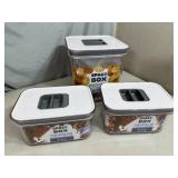 3 New Pantrymate Space Box Leak Proof Food Storage Containers