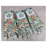 3 New Pairs of Leather Palm Garden Gloves