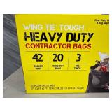 New Box of Contractor Grade 42 Gallon Trash Bags