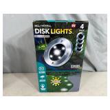 New 4 Pack of LED Solar Disc Landscape Lights