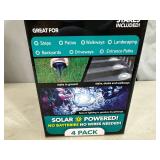 New 4 Pack of LED Solar Disc Landscape Lights