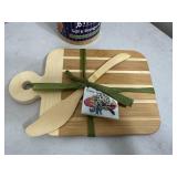 New Bamboo Cheese Board Set, Salt Storage Box